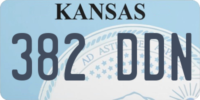 KS license plate 382DDN