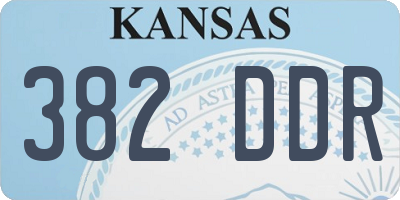 KS license plate 382DDR
