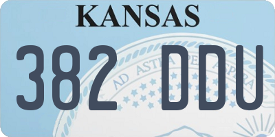 KS license plate 382DDU