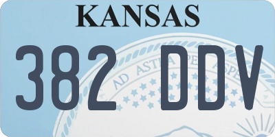 KS license plate 382DDV