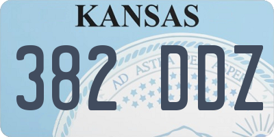 KS license plate 382DDZ