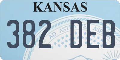 KS license plate 382DEB