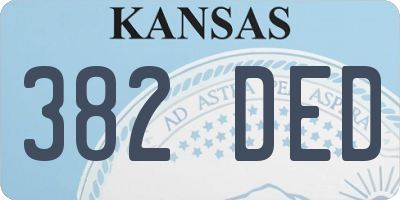 KS license plate 382DED