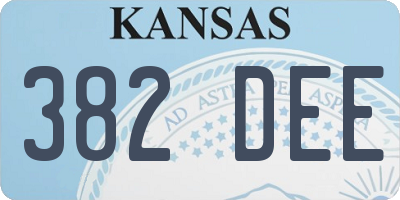 KS license plate 382DEE
