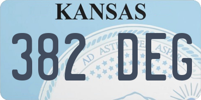 KS license plate 382DEG