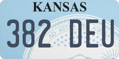KS license plate 382DEU