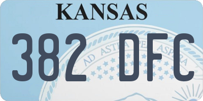 KS license plate 382DFC
