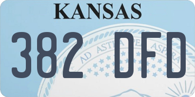 KS license plate 382DFD