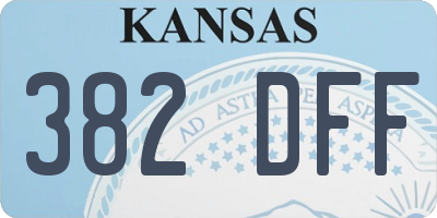KS license plate 382DFF