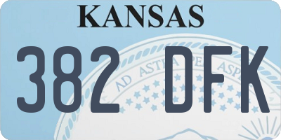 KS license plate 382DFK