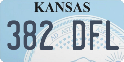 KS license plate 382DFL