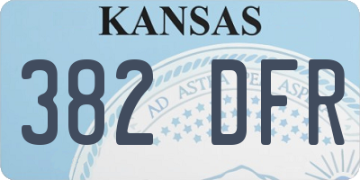 KS license plate 382DFR