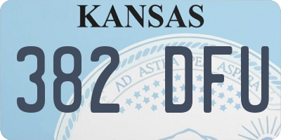 KS license plate 382DFU