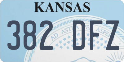 KS license plate 382DFZ
