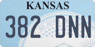 KS license plate 382DNN