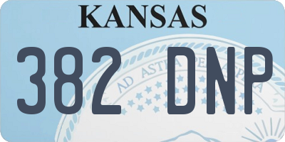 KS license plate 382DNP