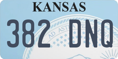 KS license plate 382DNQ