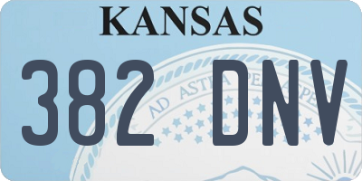 KS license plate 382DNV