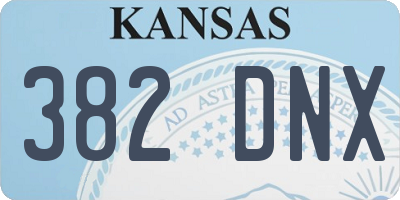 KS license plate 382DNX