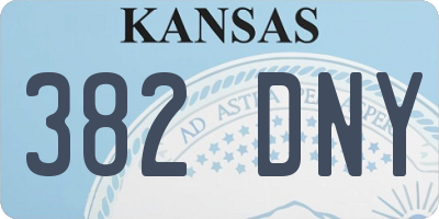 KS license plate 382DNY