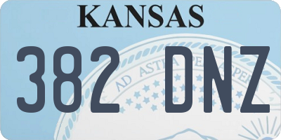 KS license plate 382DNZ