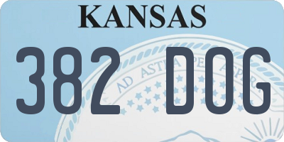KS license plate 382DOG
