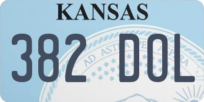 KS license plate 382DOL