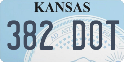 KS license plate 382DOT