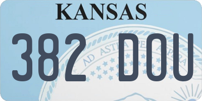KS license plate 382DOU