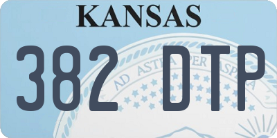 KS license plate 382DTP