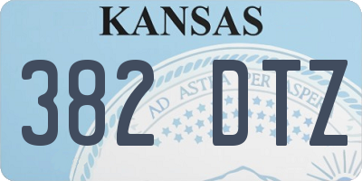 KS license plate 382DTZ