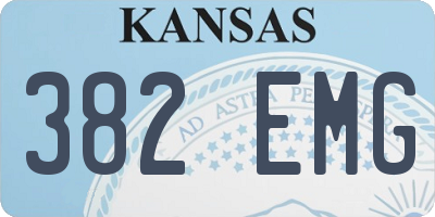 KS license plate 382EMG