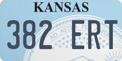 KS license plate 382ERT