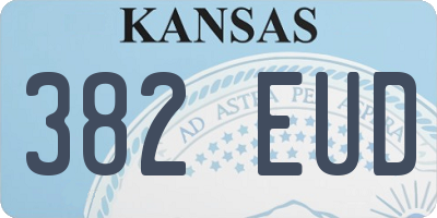 KS license plate 382EUD