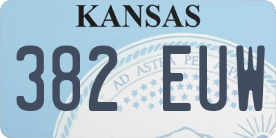 KS license plate 382EUW