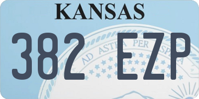 KS license plate 382EZP