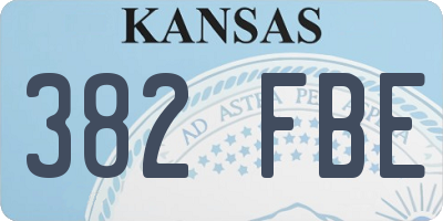 KS license plate 382FBE