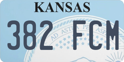 KS license plate 382FCM