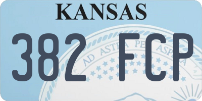 KS license plate 382FCP
