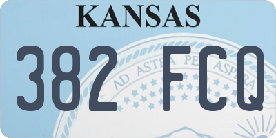 KS license plate 382FCQ