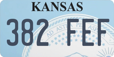 KS license plate 382FEF