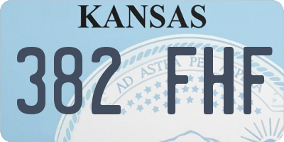 KS license plate 382FHF