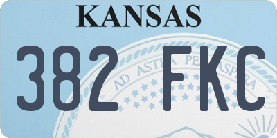 KS license plate 382FKC