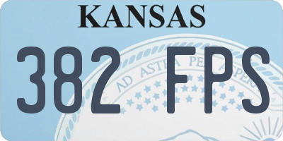 KS license plate 382FPS