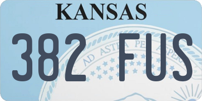 KS license plate 382FUS