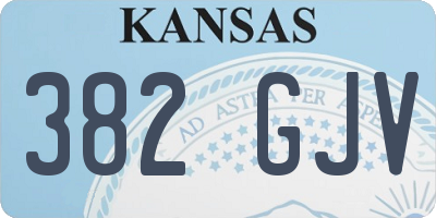 KS license plate 382GJV