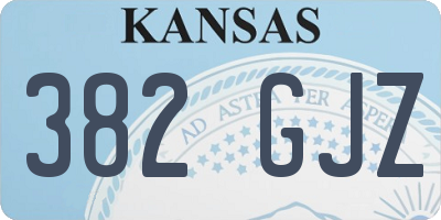 KS license plate 382GJZ