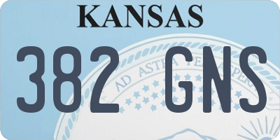 KS license plate 382GNS