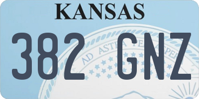 KS license plate 382GNZ
