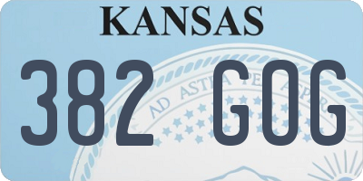 KS license plate 382GOG